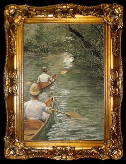 framed  Gustave Caillebotte Racing boat, ta009-2